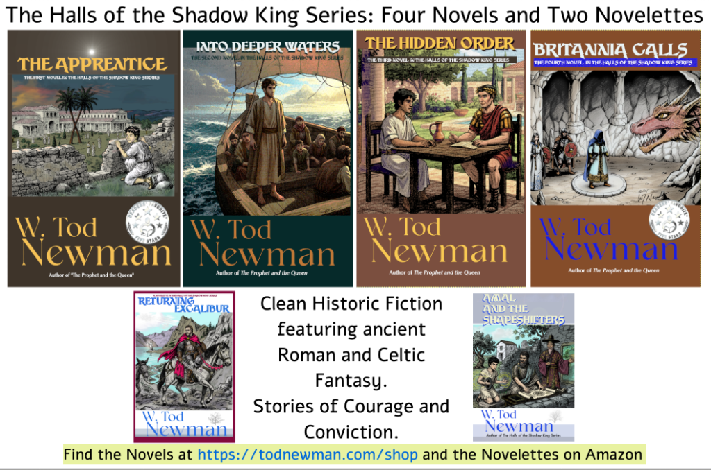 Cover montage of the Novels and Novelettes in the Halls of the Shadow King Series